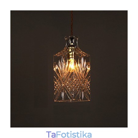 Ρομαντικό μπουκάλι Creative Carved Art Glass Light Πολυέλαιος Κρεμαστό φως Ρομαντικό μπουκάλι Creative Carved Art Glass Light Πολυέλαιος Κρεμαστό φως