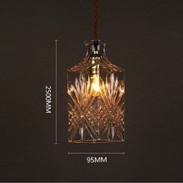 Ρομαντικό μπουκάλι Creative Carved Art Glass Light Πολυέλαιος Κρεμαστό φως
