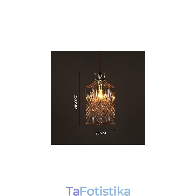 Ρομαντικό μπουκάλι Creative Carved Art Glass Light Πολυέλαιος Κρεμαστό φως