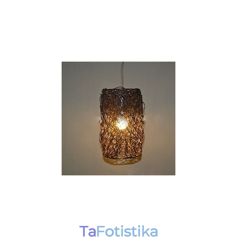 Μοντέρνο Rural Cany Art Woven Rattan Φωτιστικό σταγονόμετρου μονής κεφαλής