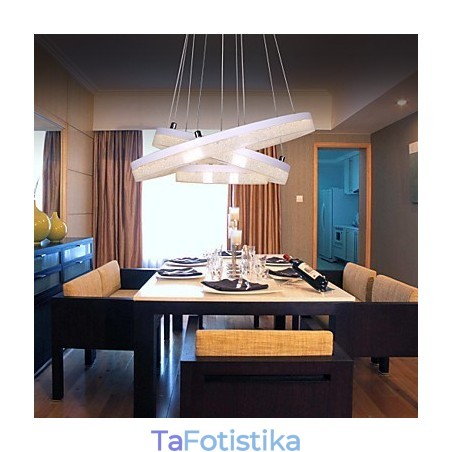 Κρυστάλλινο Κρεμαστό Φωτιστικό Μοντέρνο Φωτιστικό Τρία Δαχτυλίδια