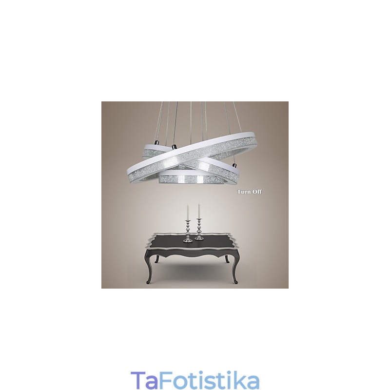 Κρυστάλλινο Κρεμαστό Φωτιστικό Μοντέρνο Φωτιστικό Τρία Δαχτυλίδια