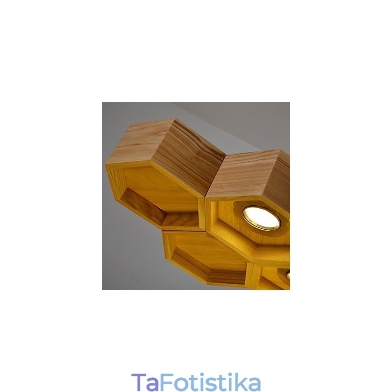 Designer Art Individuality Πολυέλαιος Απλές Ξύλινες λυχνίες κηρήθρας