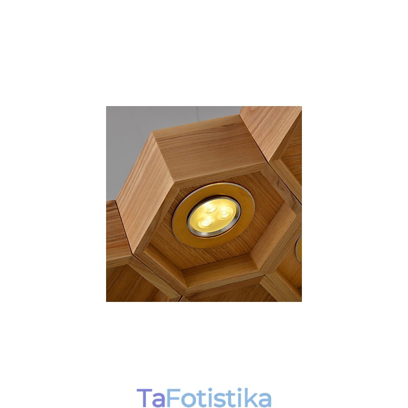 Designer Art Individuality Πολυέλαιος Απλές Ξύλινες λυχνίες κηρήθρας
